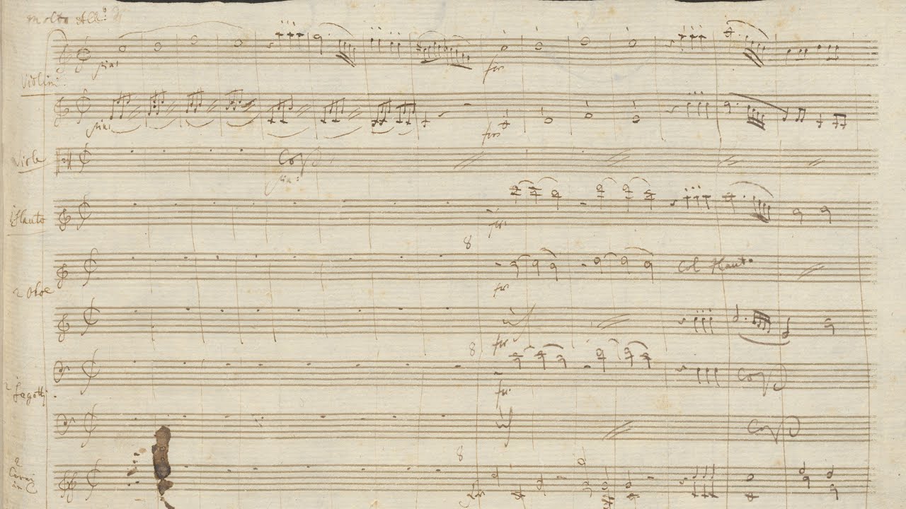 Mozart - Symphony No. 41, K. 551, Mvt. 4 {Autograph score + 4K HD}