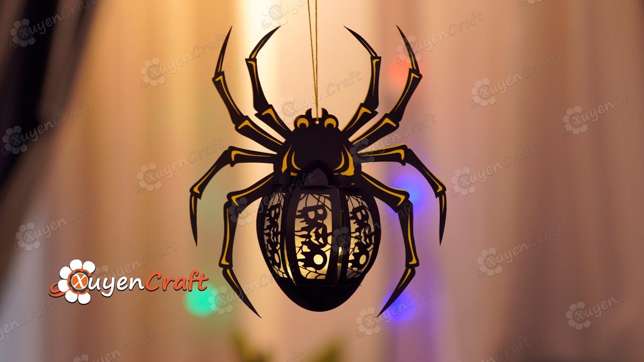 How To Make Spider Lantern - Spider Lanterns Decorations SVG for Cricut Project, ScanNcut, Cameo4
