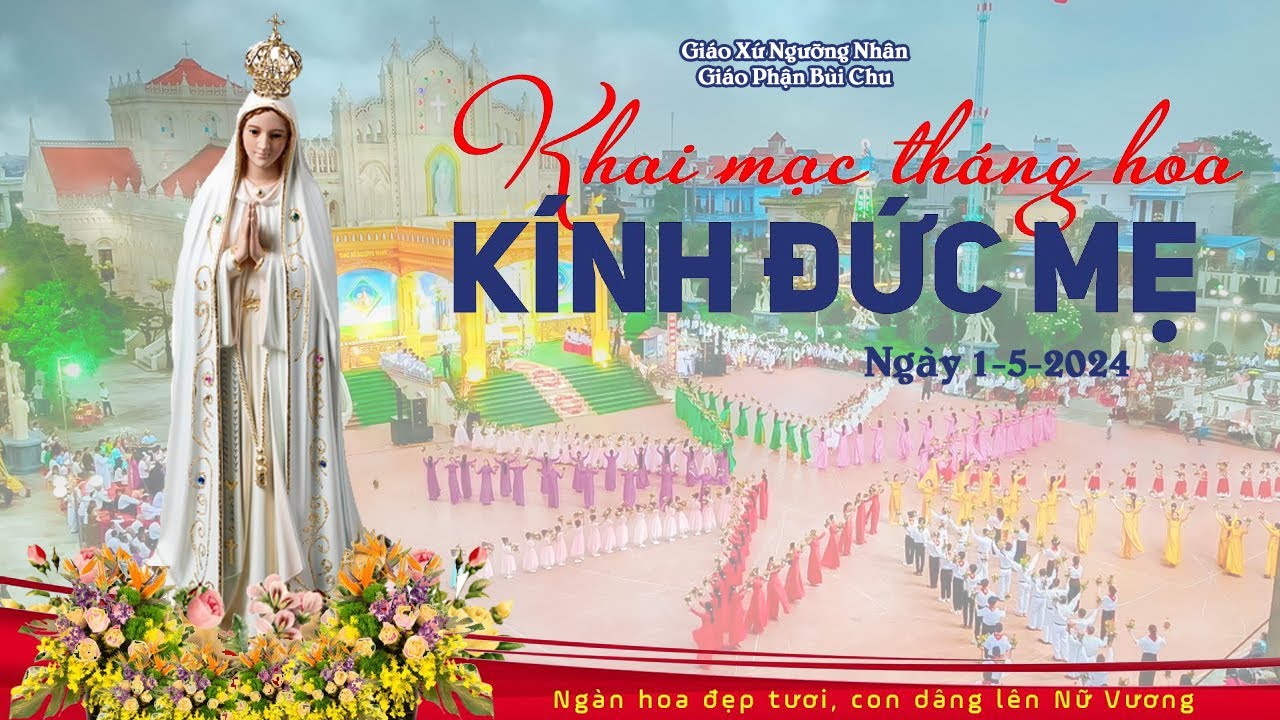 DÂNG HOA ĐỒNG TIẾN TUYỆT ĐẸP NĂM  2024 GIÁO XỨ NGƯỠNG NHÂN