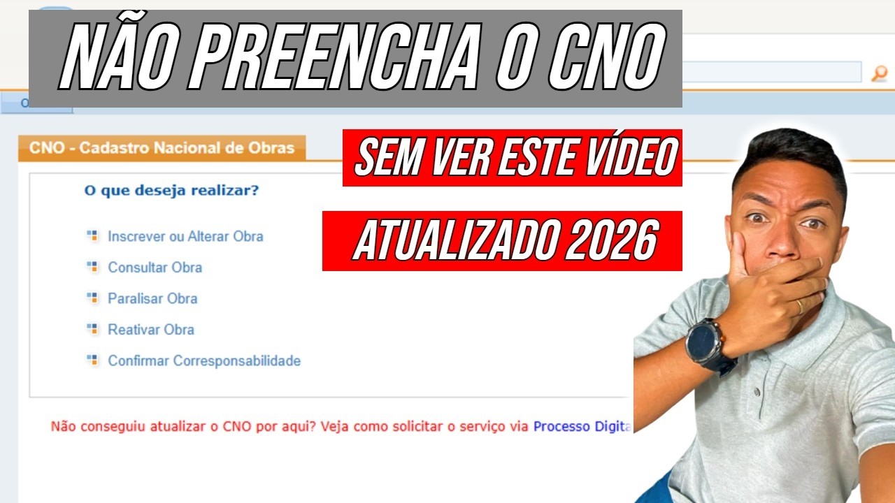 COMO PREENCHER O CNO da Obra com Piscina &ndash; Cadastro Nacional de Obras Passo a Passo (2026)