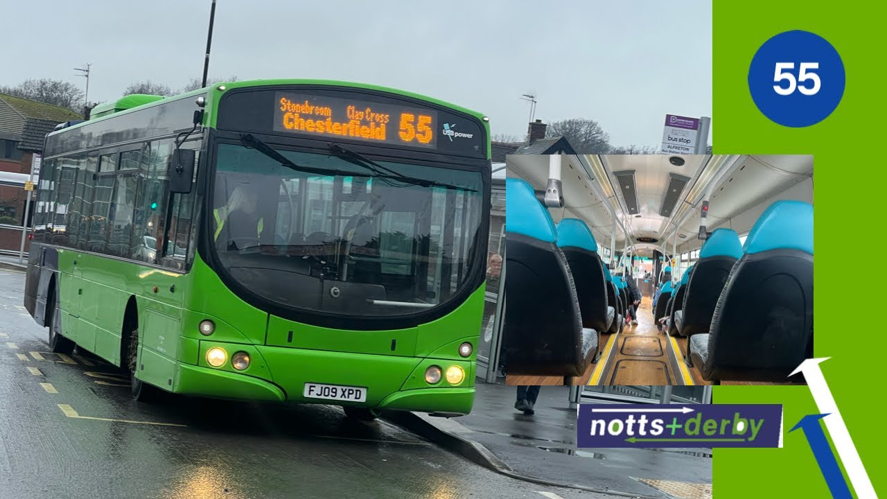 Notts + derby 55 to Clay cross (part route)