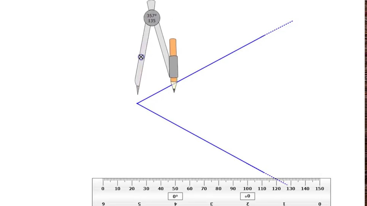 Tracciare la bisettrice di un angolo usando il compasso