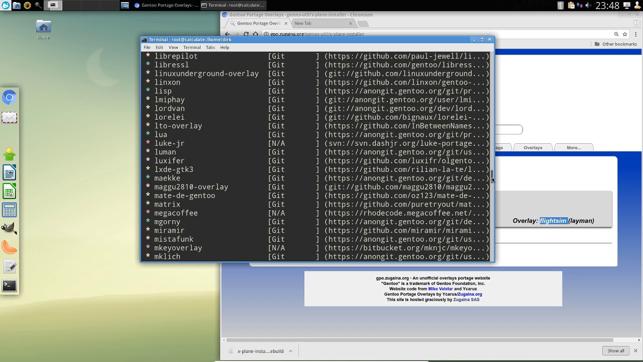 Calculate Linux Part 3 Layman Overlays repositories - English Bob help video