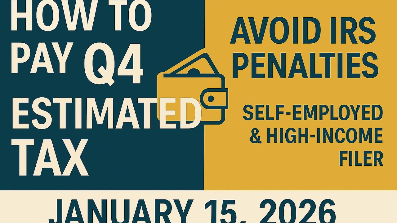 How to Pay Your Q4 Estimated Tax for 2025 – Avoid IRS Penalties with This Simple Guide 25TP+12