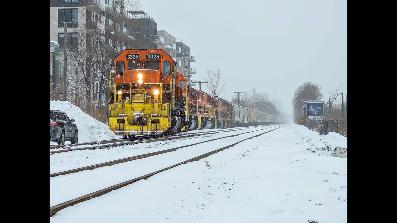 SD40 leader!  QGRY 324 departing the outremont siding