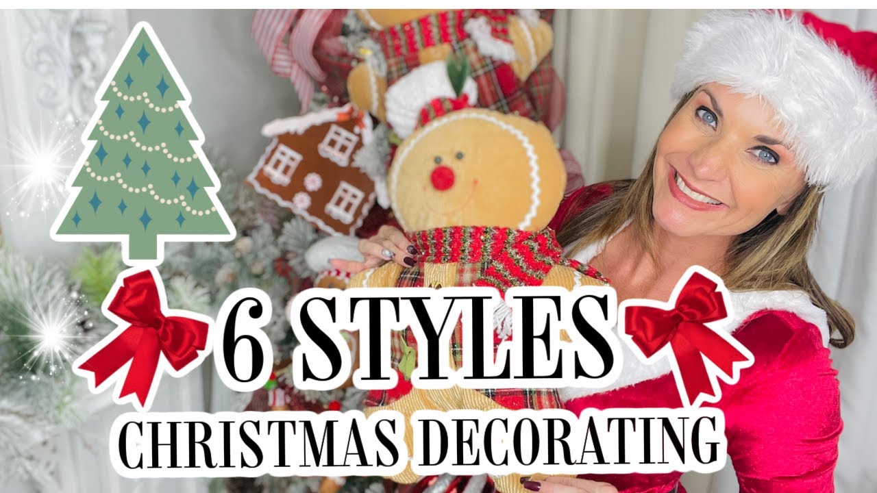 🎄WOW!! 6 CHRISTMAS TREE DECORATING STYLES + BOW TUTORIAL🎄  EP 23 