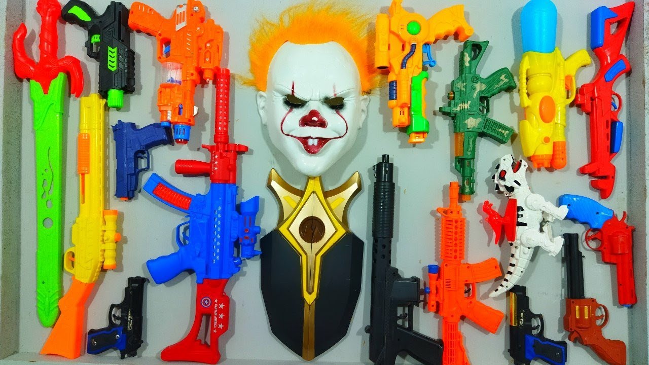 Review Mainan Tembakan, Minimi Gun, M416 Gun, Shoot Gun, Blaster Gun, Shoting Gun, Mask, Police Csrs