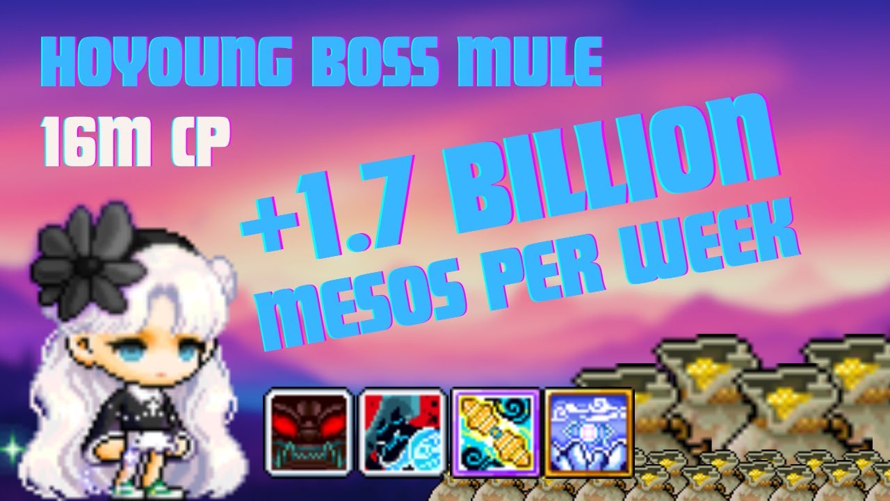 MapleStory Hoyoung Boss Mule 1.7 BILLION MESO in 25 Minutes