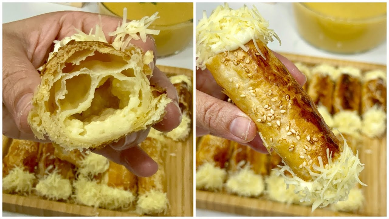 عجينة اكسبريس وكريمة صالحة لكل أنواع المملحات 🥐 توراق عالي بطريقة سهلة بدون فرن احترافي 