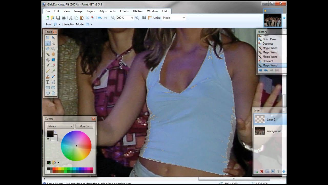 5 of 6 - How to change the color of something in a photo using the Free program Paint.Net