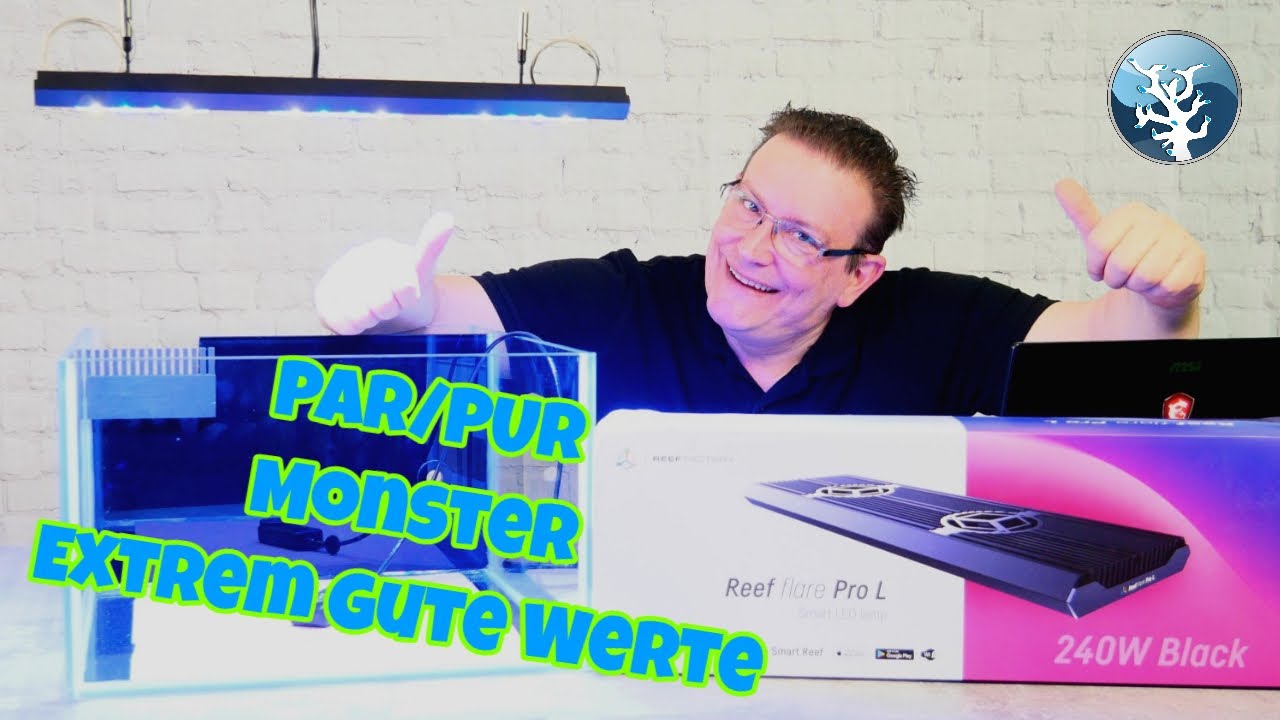 💦 Reef Factory Reef Flare PRO L 💦 Wir testen das PAR/PUR Monster Extrem gute Werte 💦 Härtetest 💦
