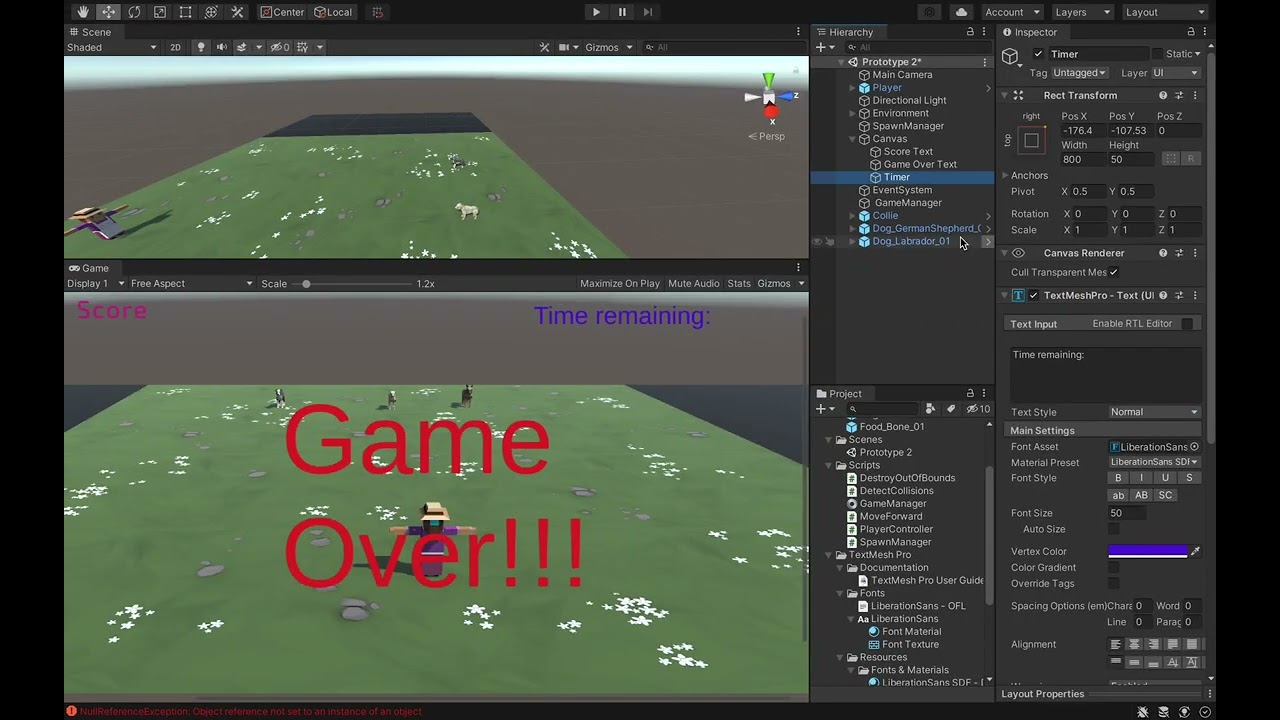 Unity - How to Add a Timer (Watch after the Score/GameOver Video)