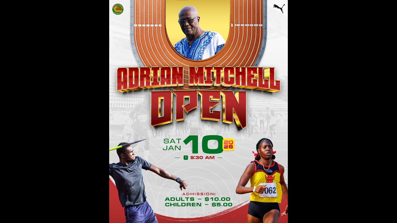 Adrian Mitchell  2026 meet 100m u17 and u20 female