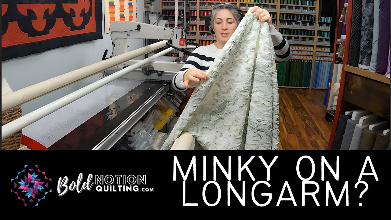 Загрузите Minky на машину с длинной ручкой