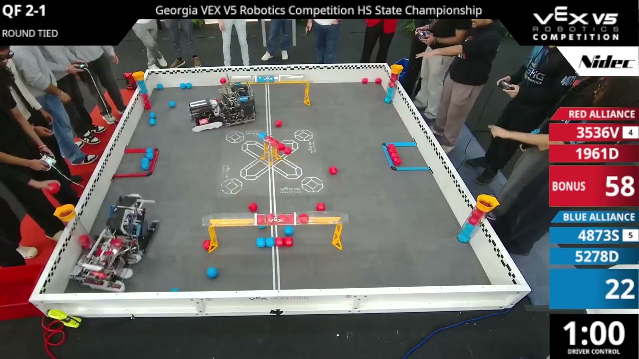Georgia HS State Championship : Division 1 - QF #2-1 - 3536V & 1961D vs 4873S & 5278D - Auton + Driv