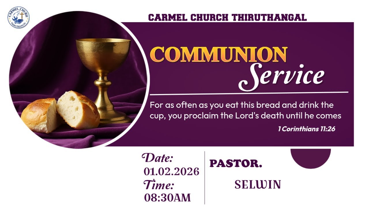 🔴🅻🅸🆅🅴 Sunday 8:30AM Service  | 01.02.2026 | Thiruthangal Carmel Church | ROE MEDIA