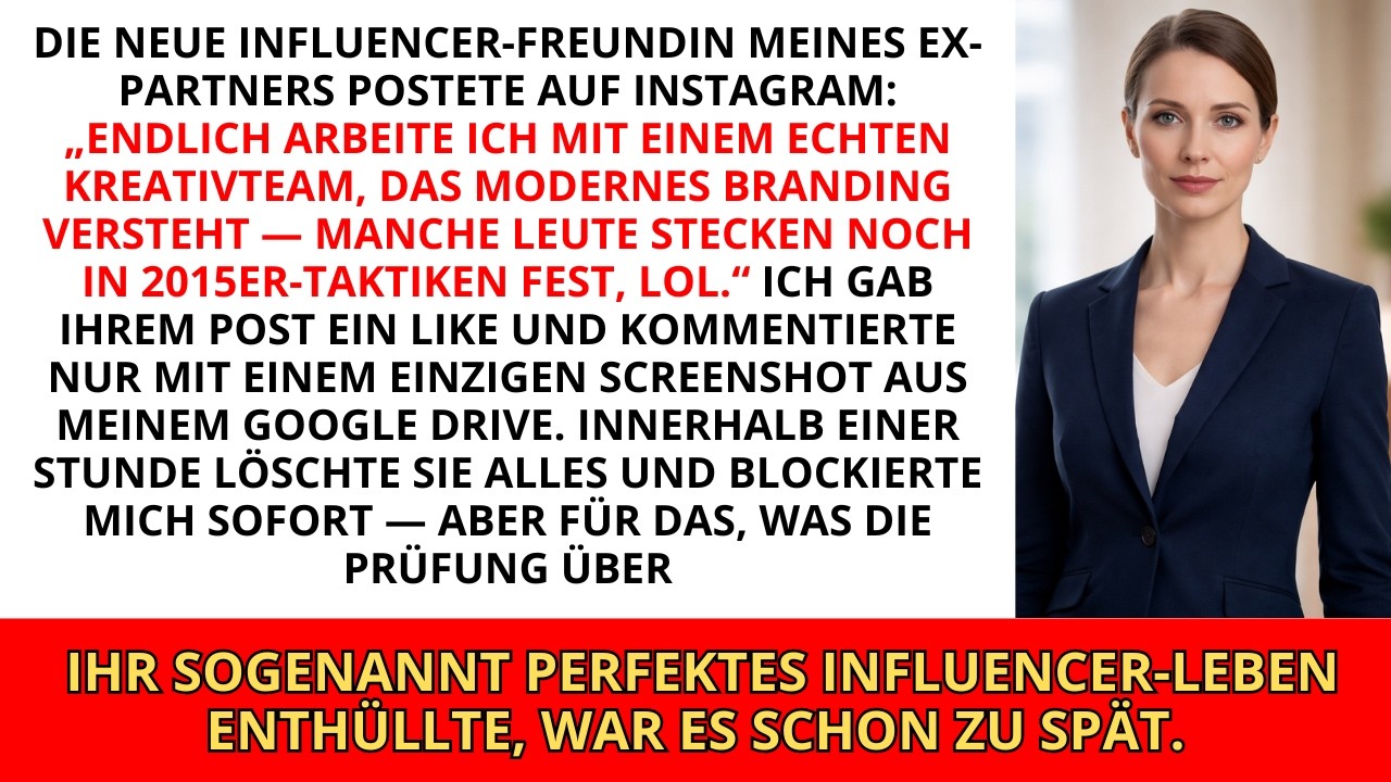 Mein Ex-Partner und seine neue Influencerin machten sich online über meine Arbeit lustig — ein ei...