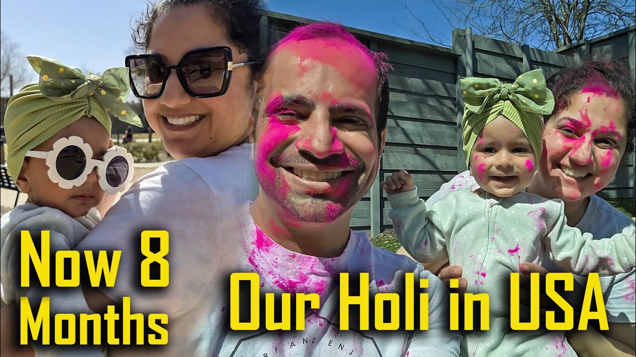 Hazu ki First Holi | Gore Logo ki Holi in America