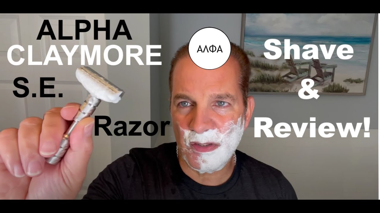Alpha Claymore Single Edge Razor Shave & Review 4K