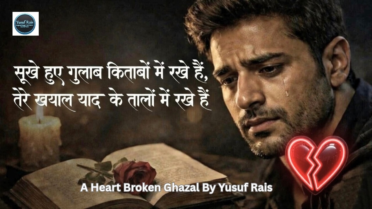 सूखे हुए गुलाब 💔 | Heartfelt Ghazal in Melodious Music | Heart Touching Urdu Poetry