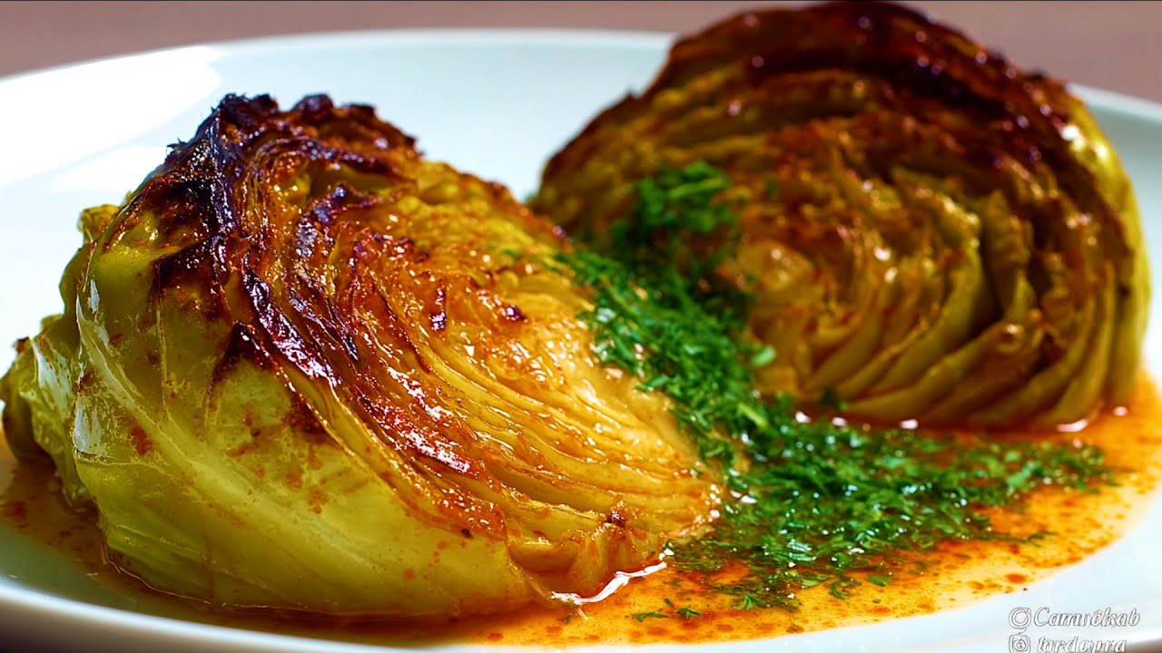 This roasted Cabbage Melts Like Butter! A Simple Recipe I Make Every Week! Easy Dinner Recipes