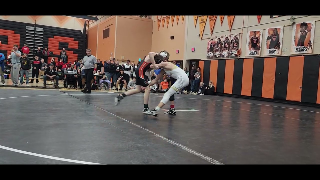Kael Sophomore year 114lbs Semi Finals Districts part 2