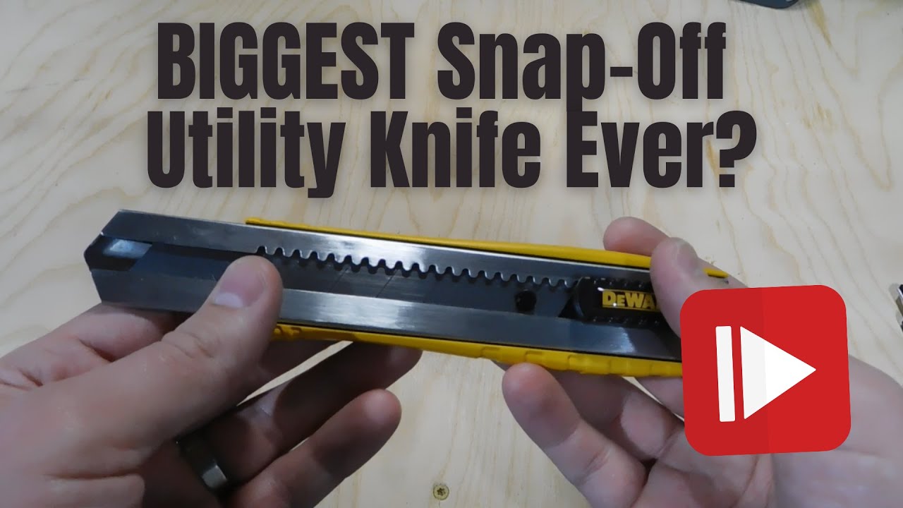 DEWALT 25 mm Metal Body Snap-Off Knife - BIGGEST SNAP-OFF UTILITY KNIFE AVAILABLE? - Review
