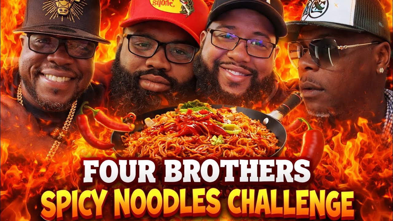 THE FOUR BROTHERS SPICY NOODLES CHALLENGE W/@TrayandNeeNee @PRGANG14 @TandLeeTV