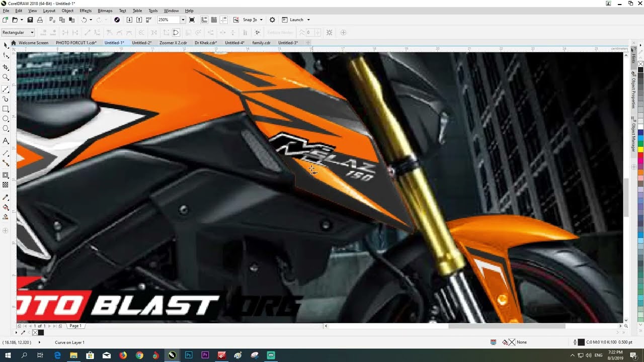 How To Make Sticker Motorcycle Mslaz in coreldraw