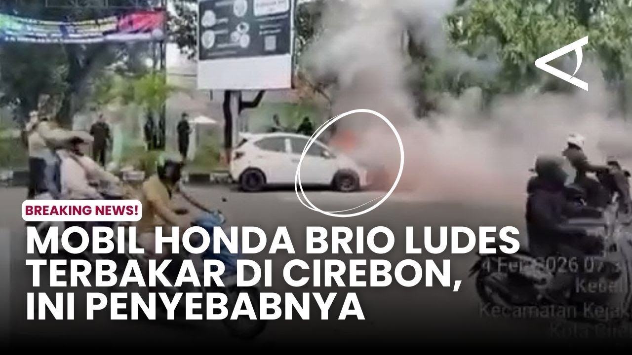 Mobil Honda Brio ludes terbakar di Cirebon, ini penyebabnya