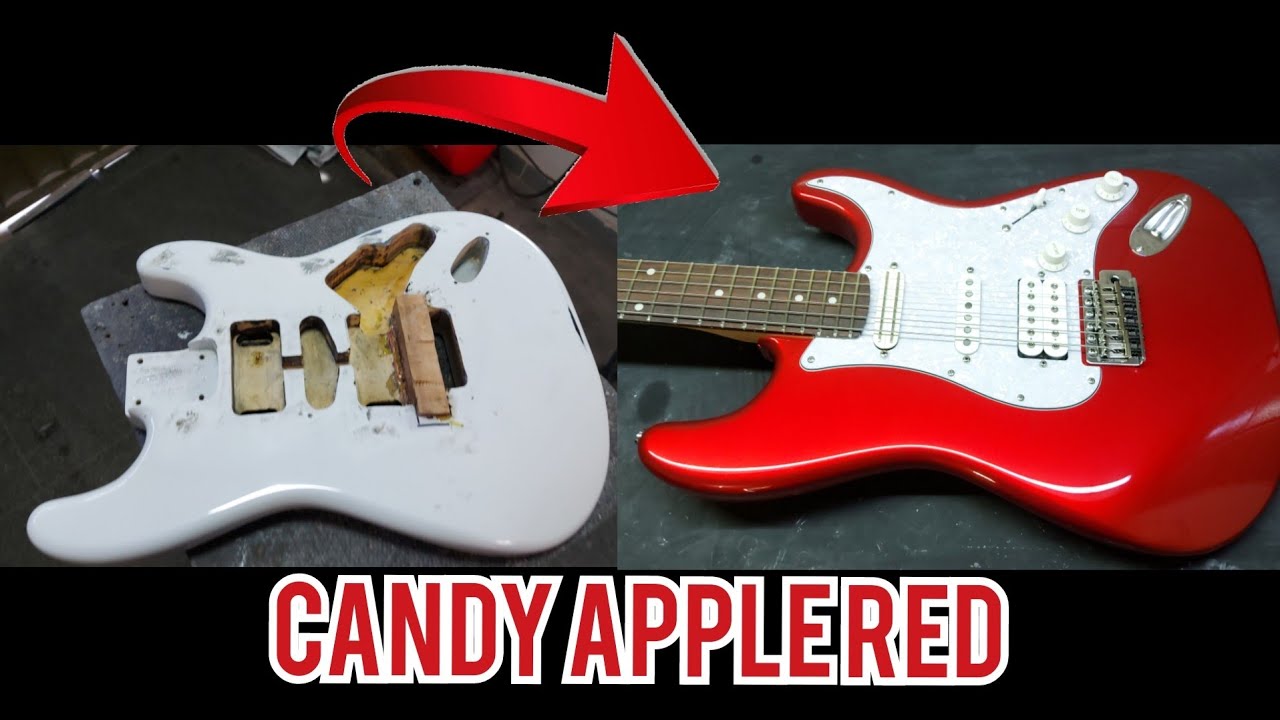 Guitarra Squier Standart Pintura Candy Apple Red - Modificações