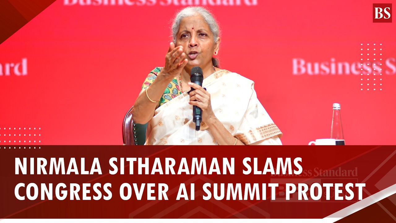Nirmala Sitharaman slams congress over India AI summit protest