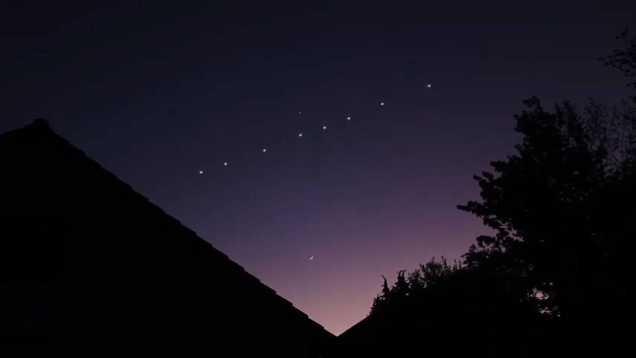 Chvilka s noční oblohou - Starlink