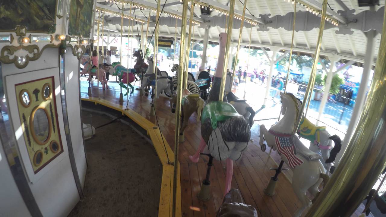 Carousel at Oaks Park, video 2, 4k