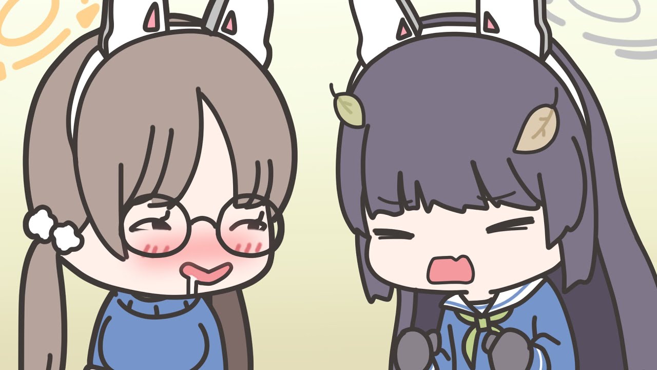 하악...하악... 더는 참을 수 없어! (블루아카이브 애니메이션)