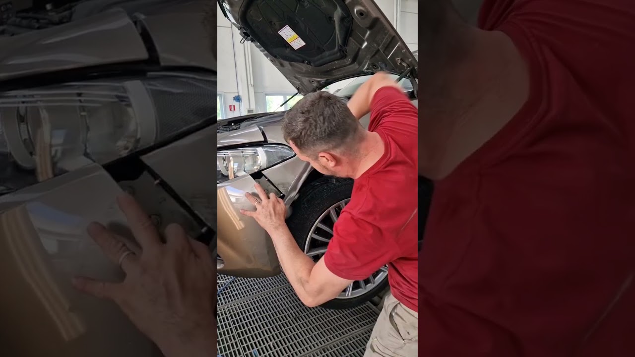 Abbiamo lavorato decentemente 😉 Ripristino parafango in alluminio e paraurti su Alfa Giulia😃😃