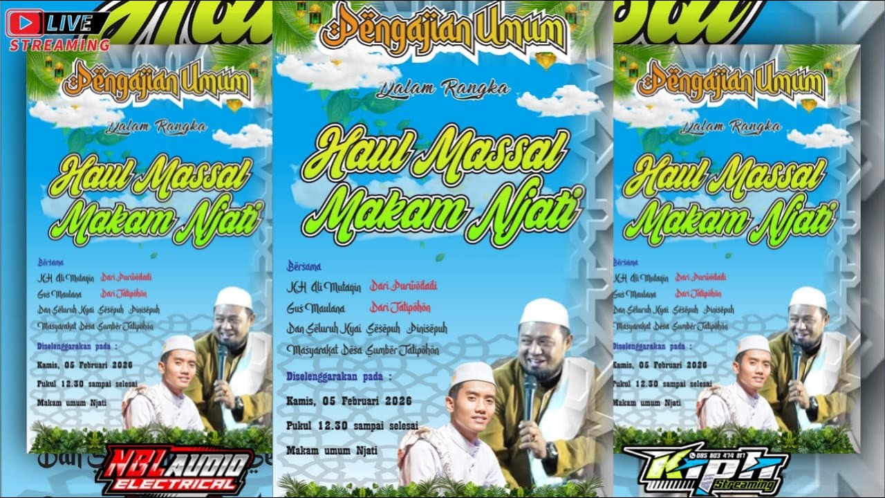 📡🔴🔴 LIVE // PENGAJIAN UMUM DALAM RANGKA HAUL MASSAL MAKOM NJATI // NBL AUDIO // KIPLI STREAMING