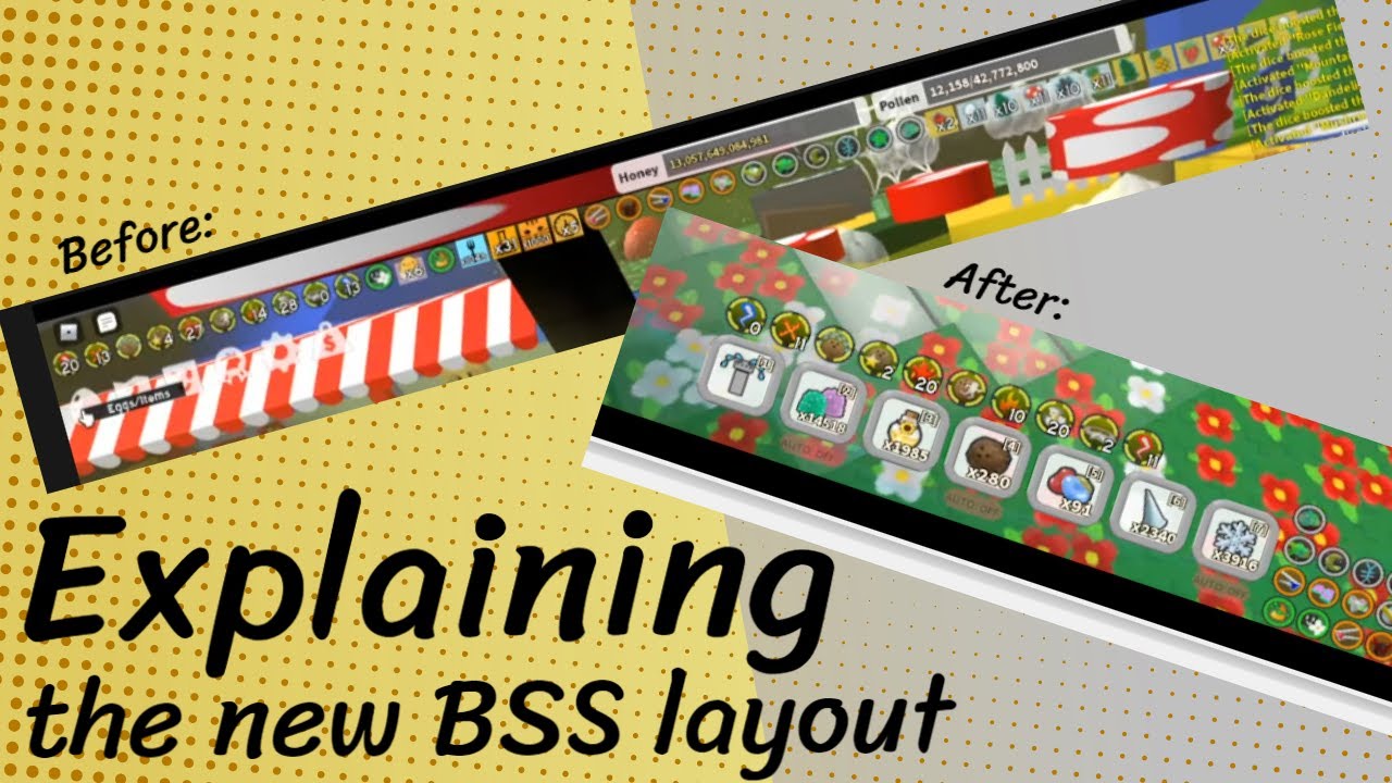 Explaining the new BSS icon layout - Bee Swarm Simulator