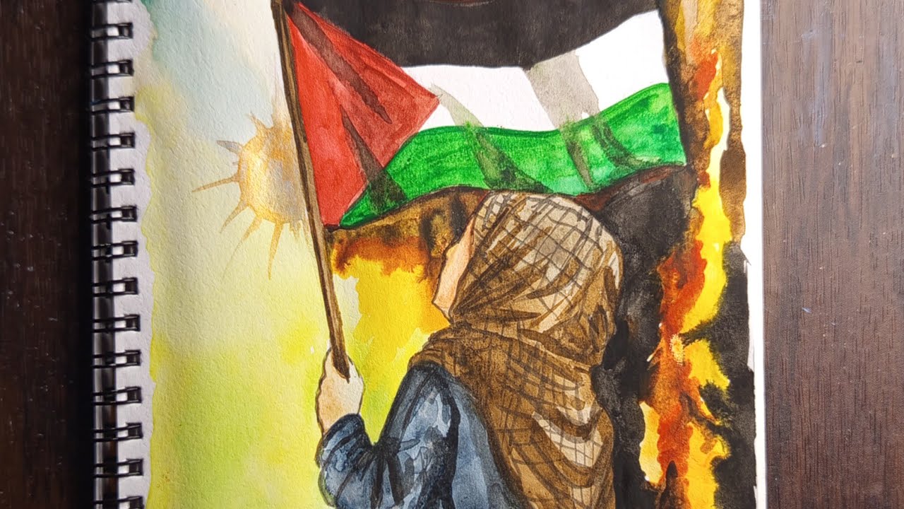 War and Peace in Palestine | Powerful Watercolor Painting  @DepictionBox 