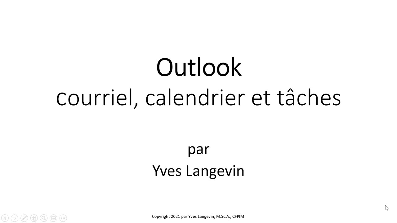 Outlook :  Courriel, calendrier et tâche