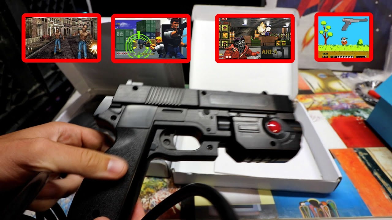 Aimtrak Arcade Light Gun Overview - Unboxing, Setup, Game Play