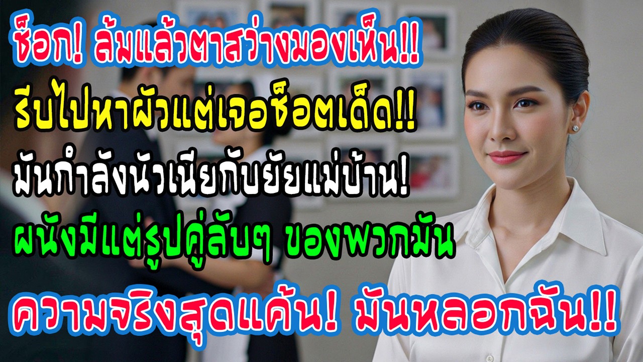 ลื่นล้มในห้องน้ำแล้วสายตากลับมา ฉันรีบไปบอกสามี แต่ดันเห็นเขากอดจูบแม่บ้าน ผนังเต็มไปด้วยรูปคู่