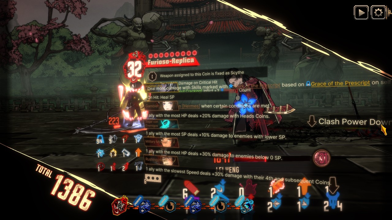 1 ally with the slowest speed deals +30% damage with their 4th and subsequent coins.