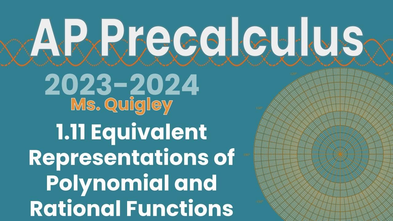 Equivalent Representations (1.11)