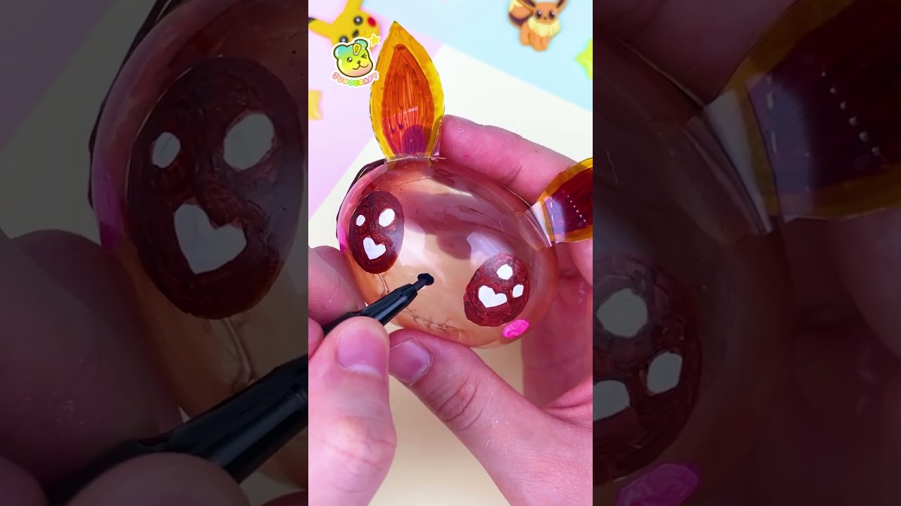 🐶눈망울이 왕왕 큰 이브이! 테이프 풍선 만들기🌺 / 실리콘 테이프 / DIY Eve nano tape balloon