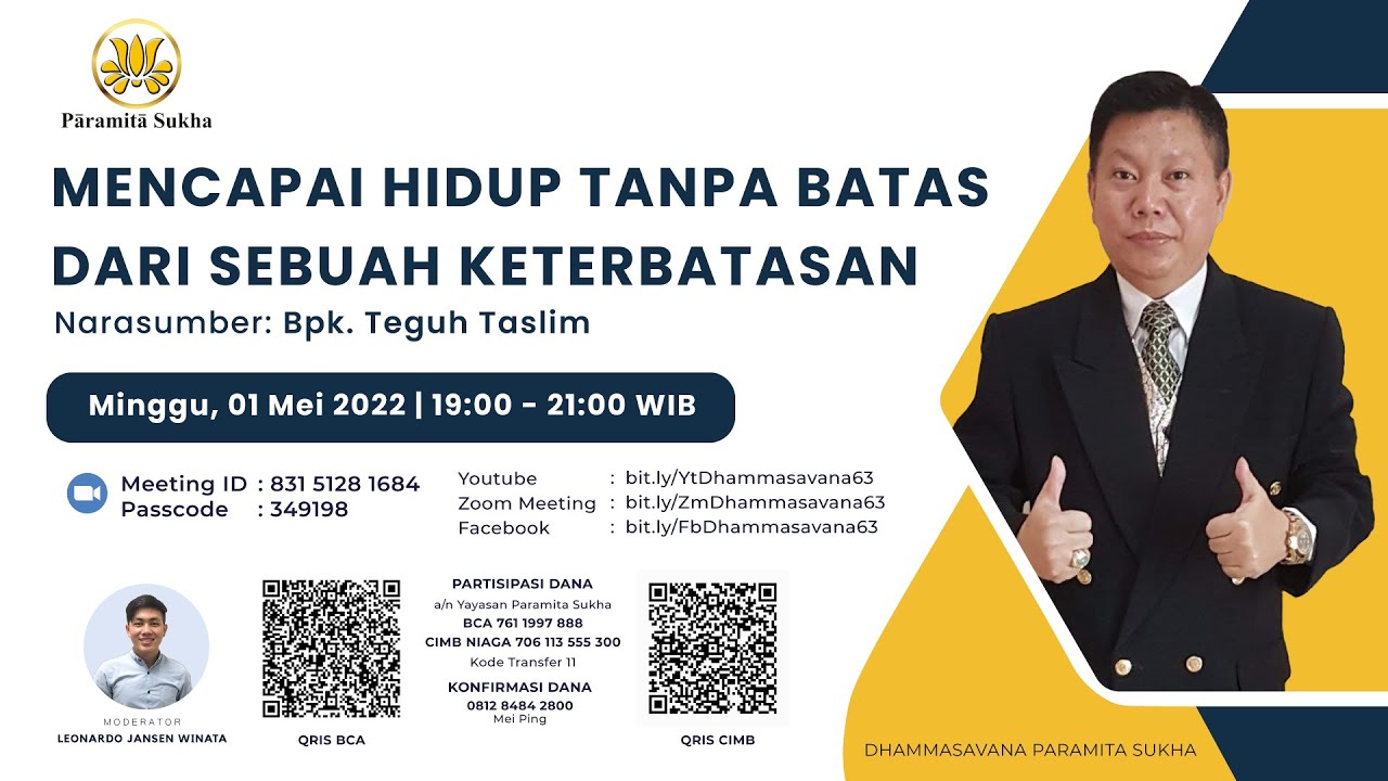 Mencapai Hidup Tanpa Batas dari Sebuah Keterbatasan - Teguh Taslim