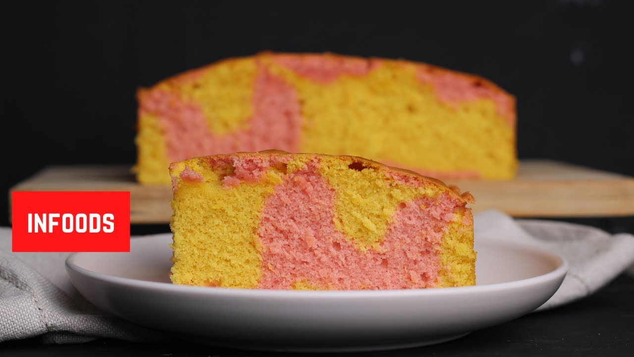 Strawberry Passion Marble Cake Recipe | How To Make Marble Cake | Infoods