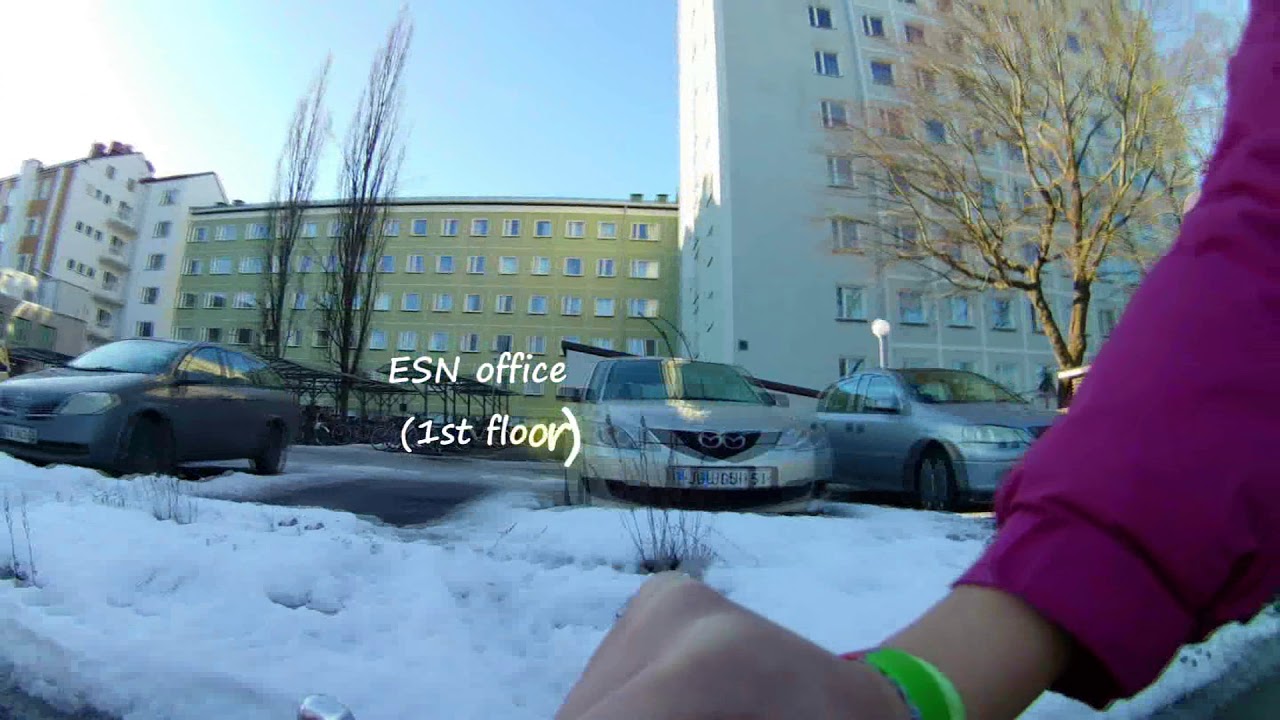 Turku.  From Student Village Foundation (Yo Kyla) to Posti (Eerikinkatu) on a bicycle