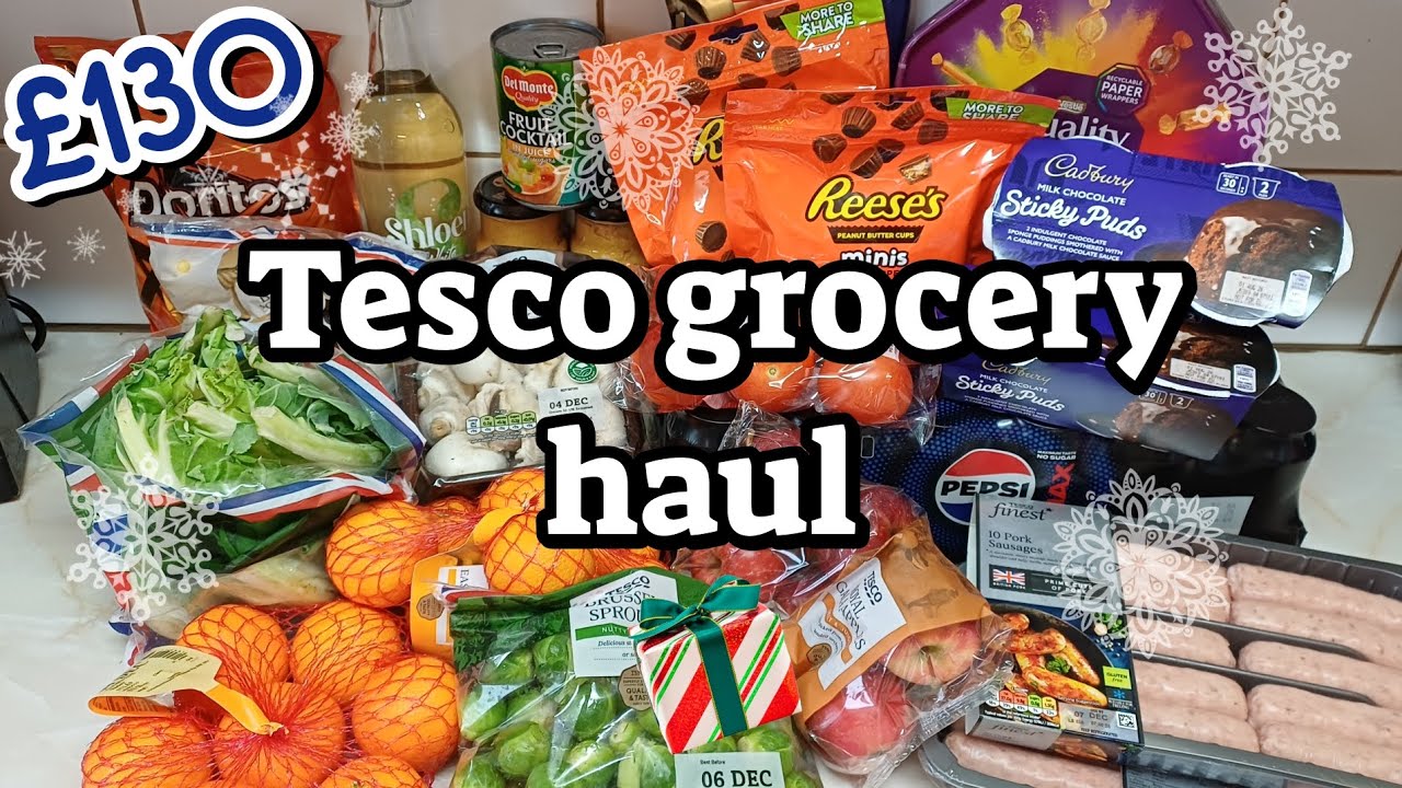Накуп продуктов в Tesco на 130 фунтов стерлингов | VLOGMAS, ДЕНЬ 3 | Семья из четырёх человек из ...