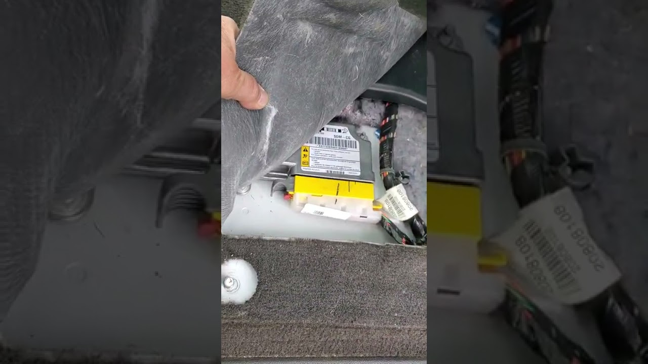 Drivers side airbag module access.
